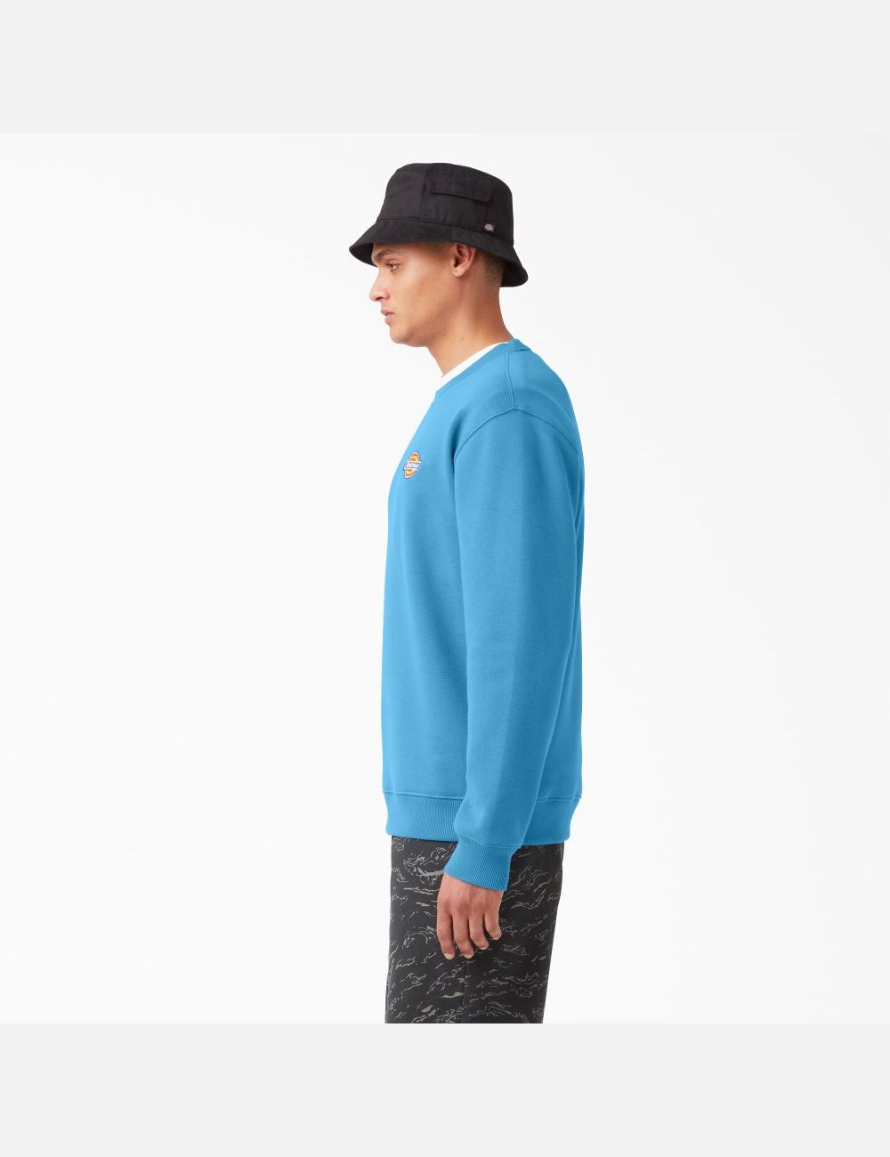 Sweatshirt Dickies Fleece Embroidered Chest Logo Bleu Foncé | 746XUQPFD