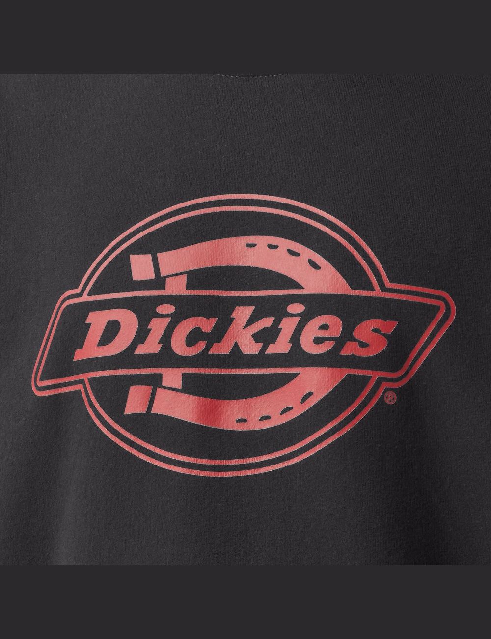 Sweatshirt Dickies Fleece Logo Graphique Noir Rouge | 519EHLVAN