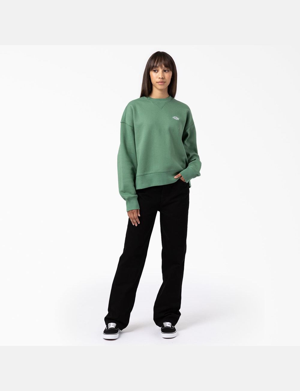 Sweatshirt Dickies Summerdale Vert Foncé | 460OTVYHW