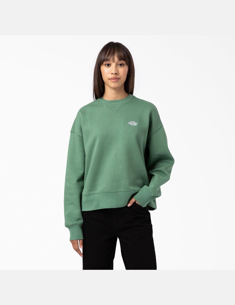 Sweatshirt Dickies Summerdale Vert Foncé | 460OTVYHW