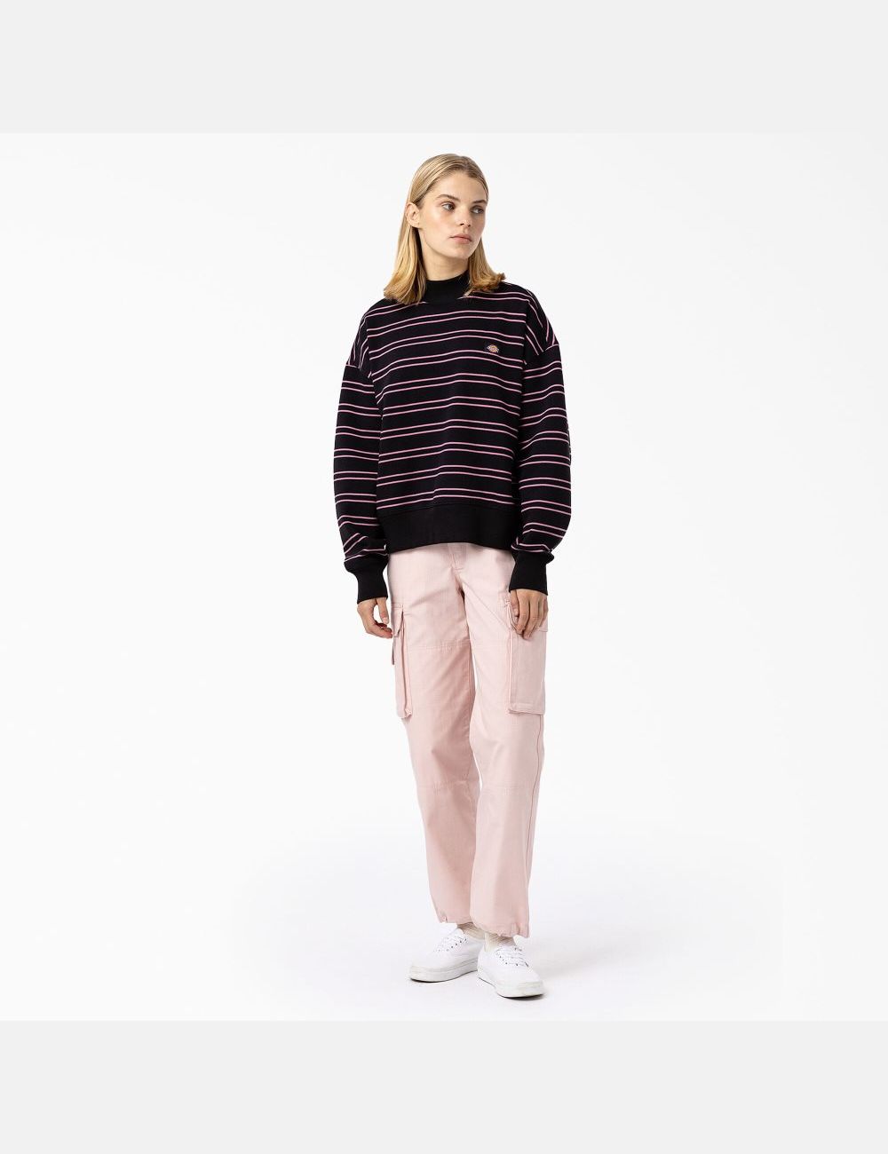 Sweatshirt Dickies Westover Rayé Noir Stripes | 381WRYMCT