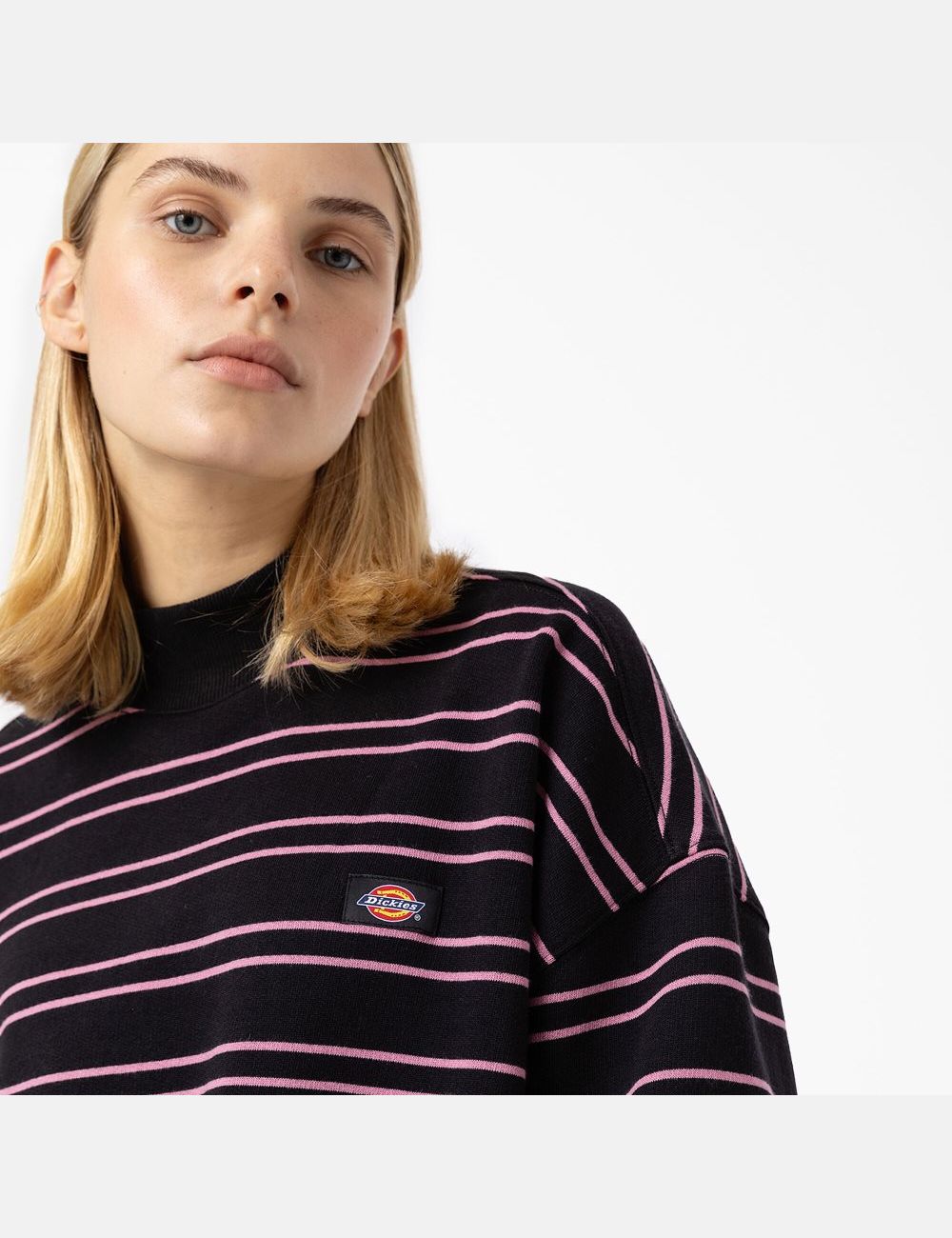 Sweatshirt Dickies Westover Rayé Noir Stripes | 381WRYMCT