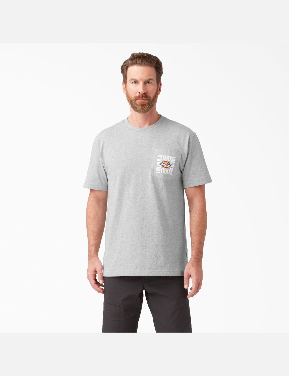 T Shirts Dickies 100 Year Anniversary Grise | 687VWXBZE