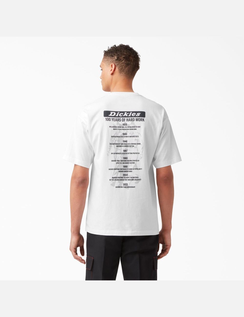 T Shirts Dickies 100 Year Milestone Graphique Blanche | 178GTKLRH