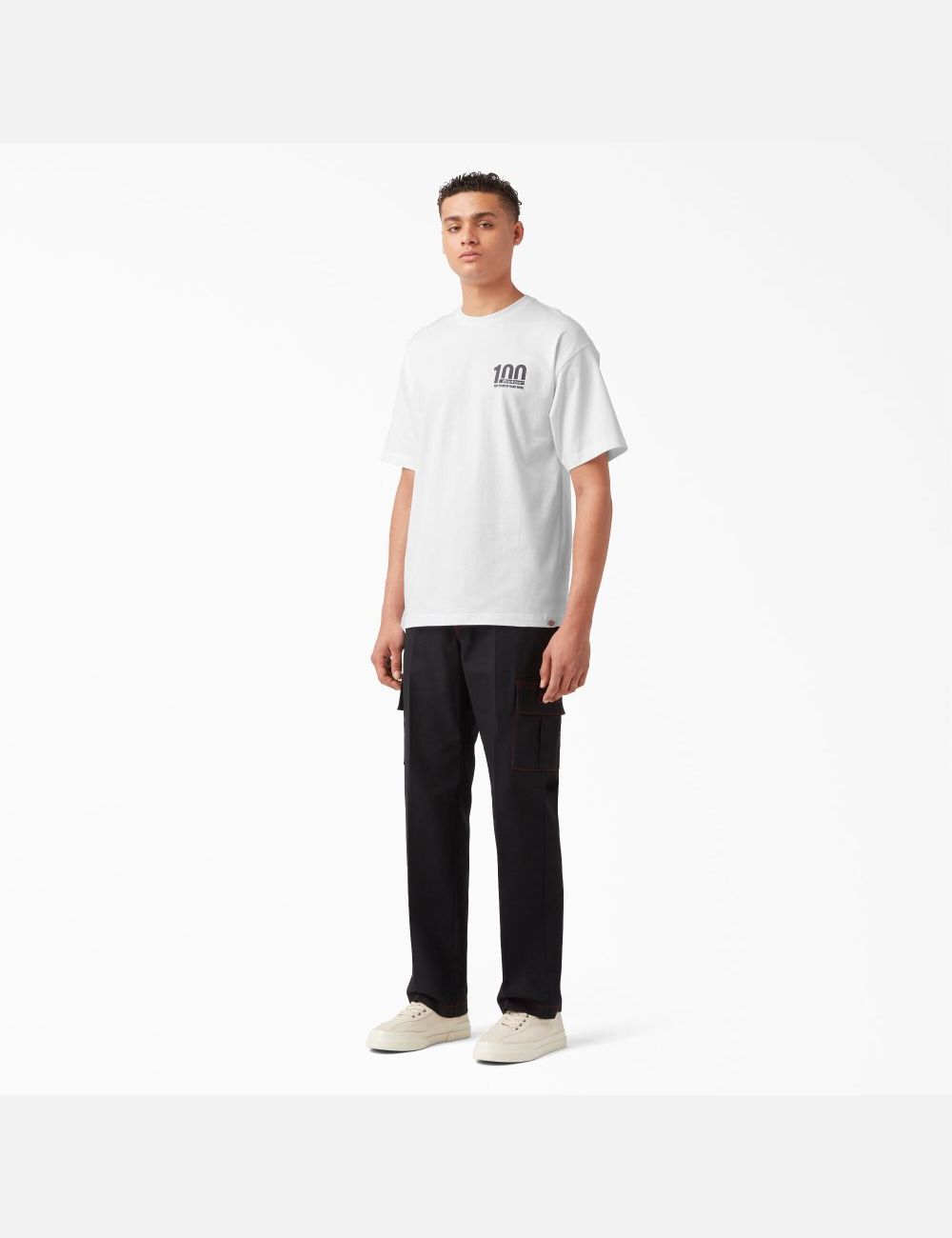 T Shirts Dickies 100 Year Milestone Graphique Blanche | 178GTKLRH