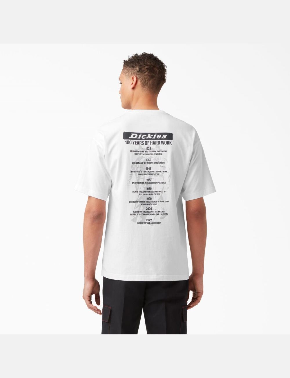 T Shirts Dickies 100 Year Milestone Graphique Blanche | 178GTKLRH