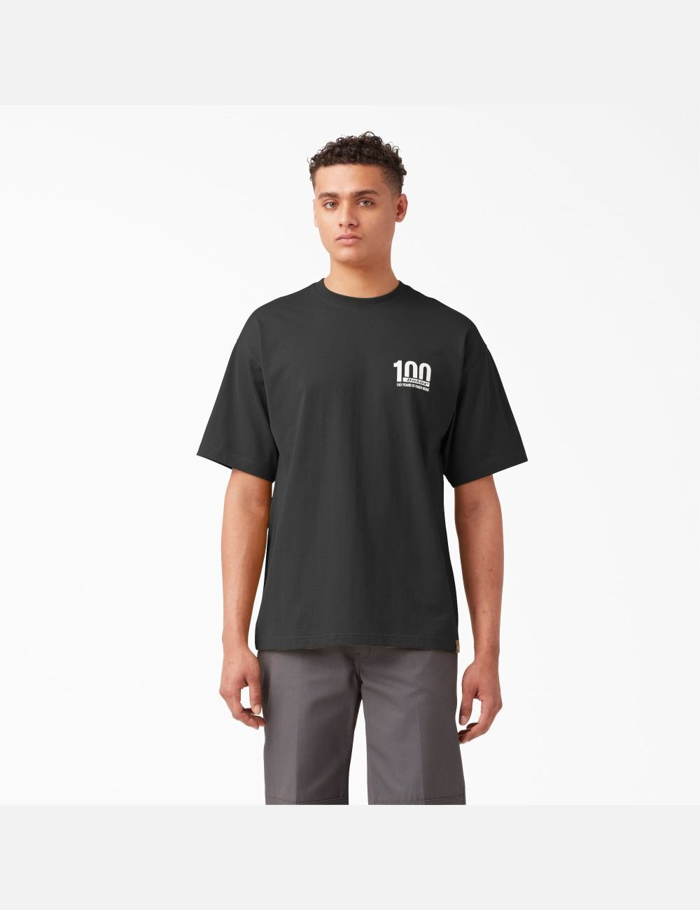 T Shirts Dickies 100 Year Milestone Graphique Noir | 695DQSJIL