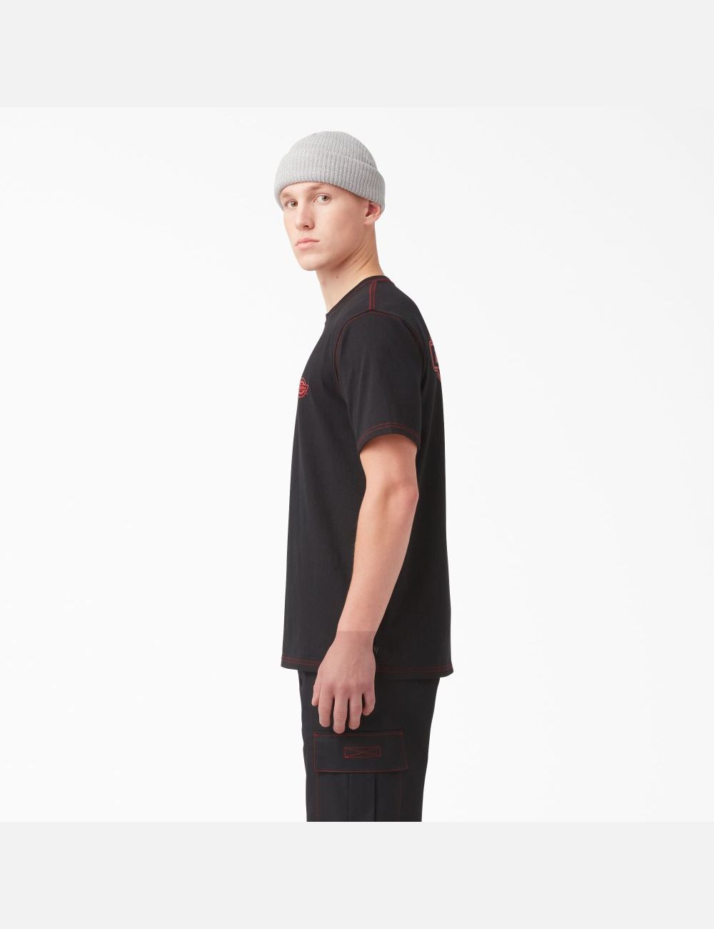 T Shirts Dickies Back Logo Graphique Noir Rouge | 068HDCNEI