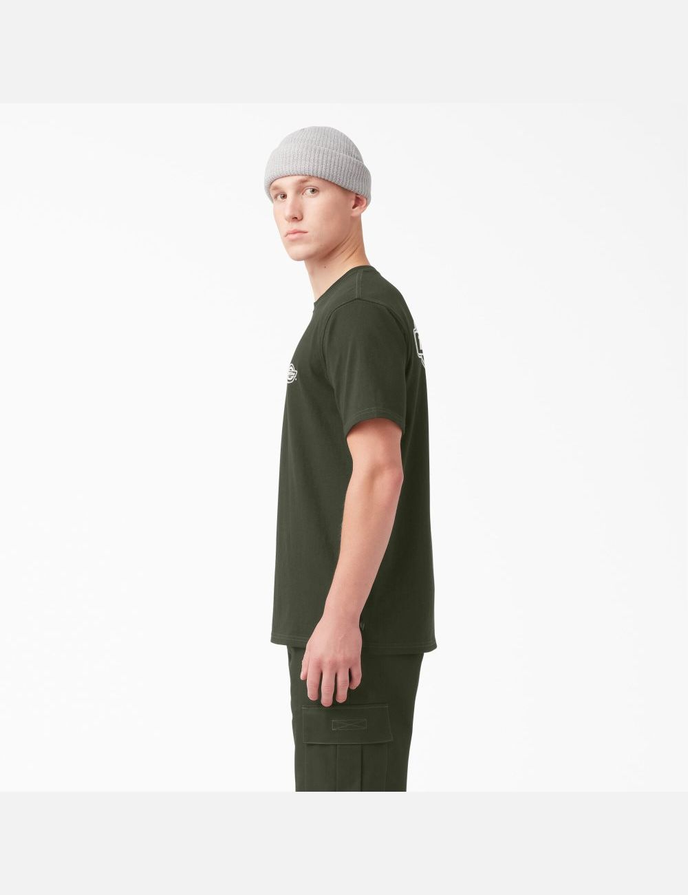 T Shirts Dickies Back Logo Graphique Vert Olive Vert | 053RXCZYU