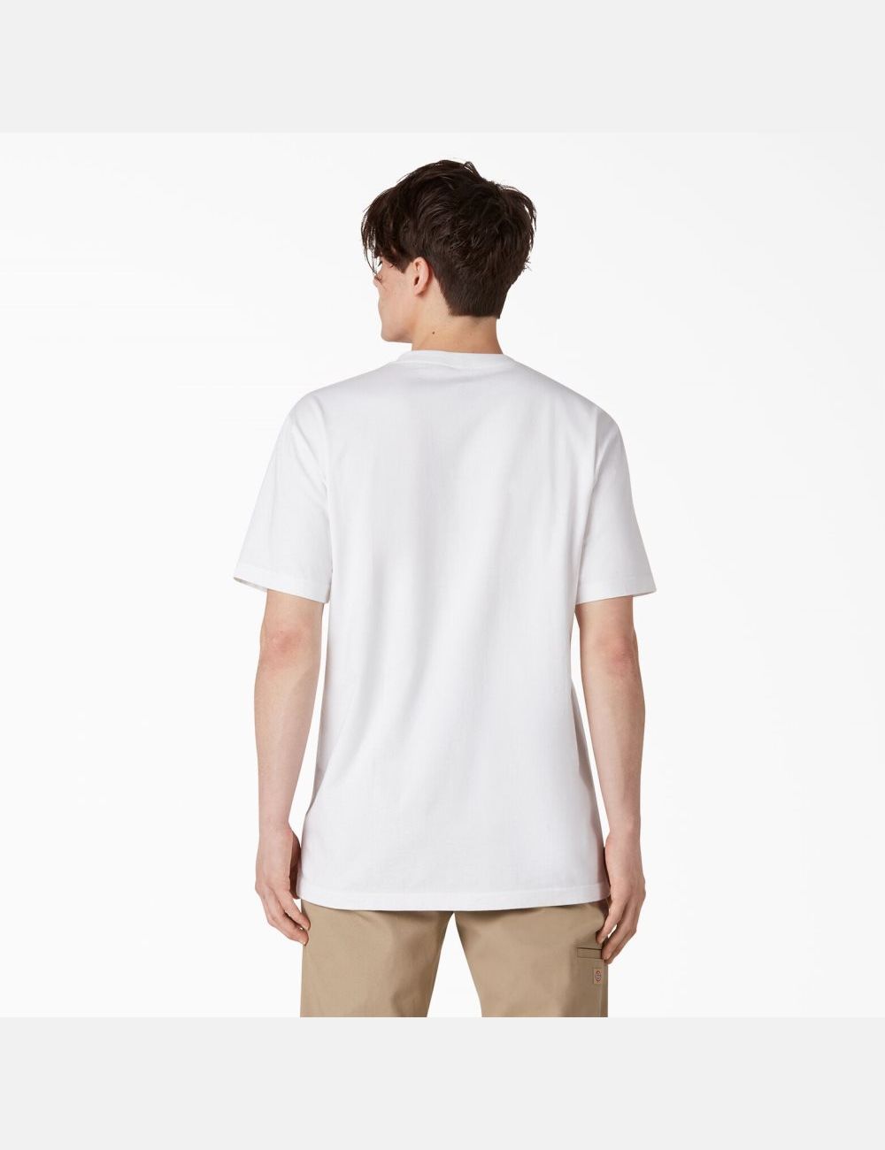 T Shirts Dickies Chest Logo Pocket Blanche | 453VYPAQI