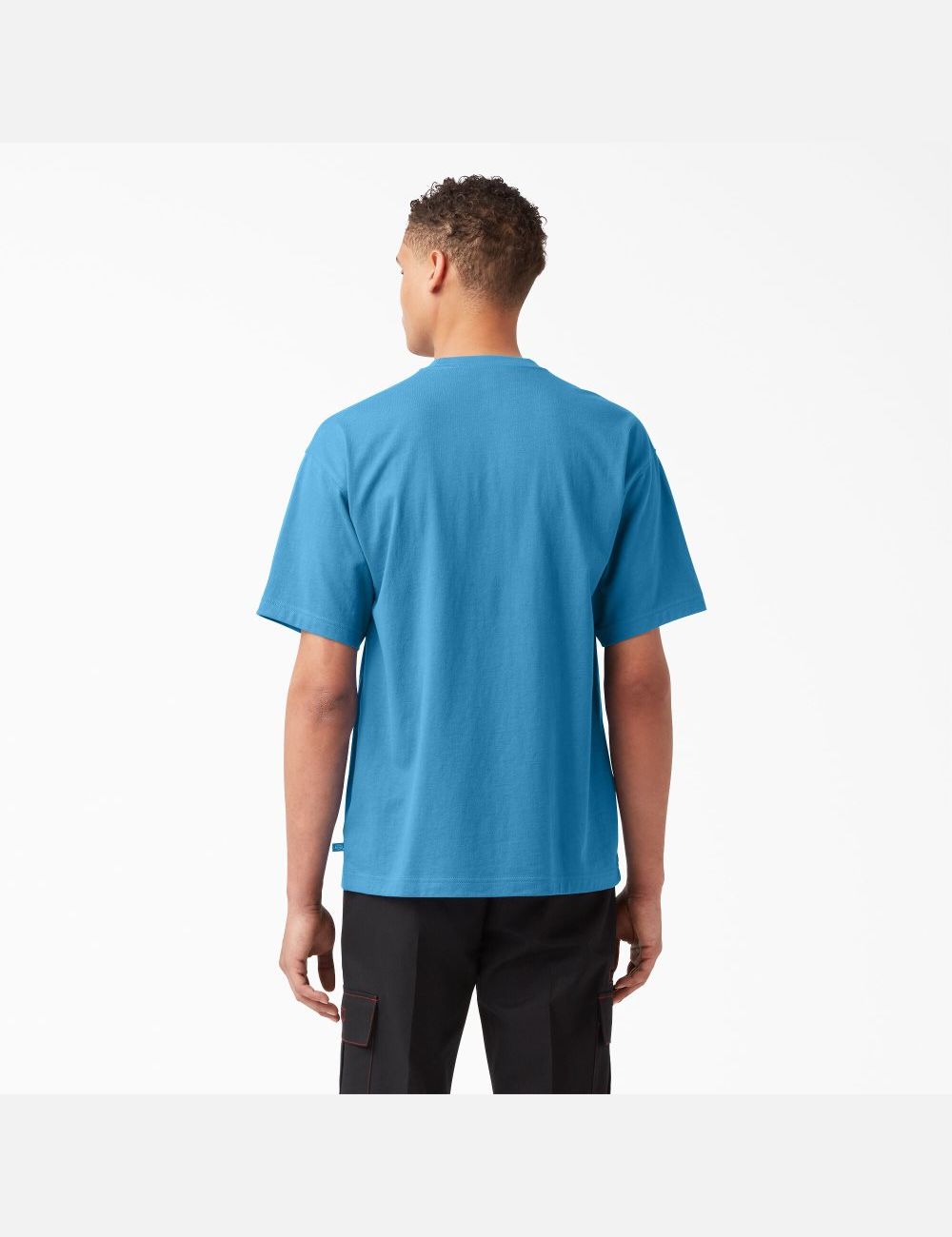 T Shirts Dickies Chest Logo Pocket Bleu Foncé | 912CTUIMZ