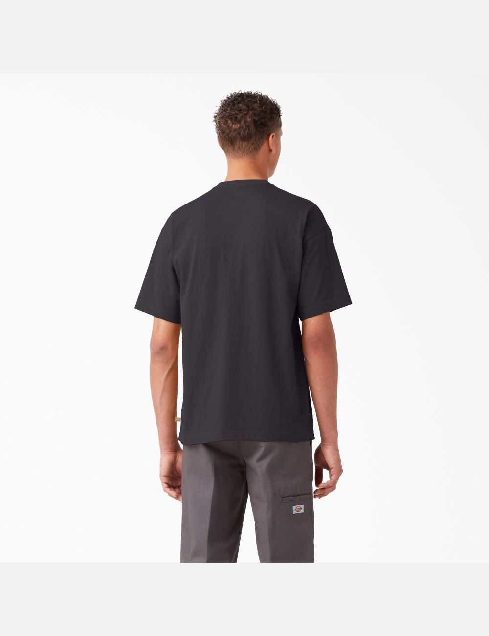 T Shirts Dickies Chest Logo Pocket Noir | 853NMDBZA