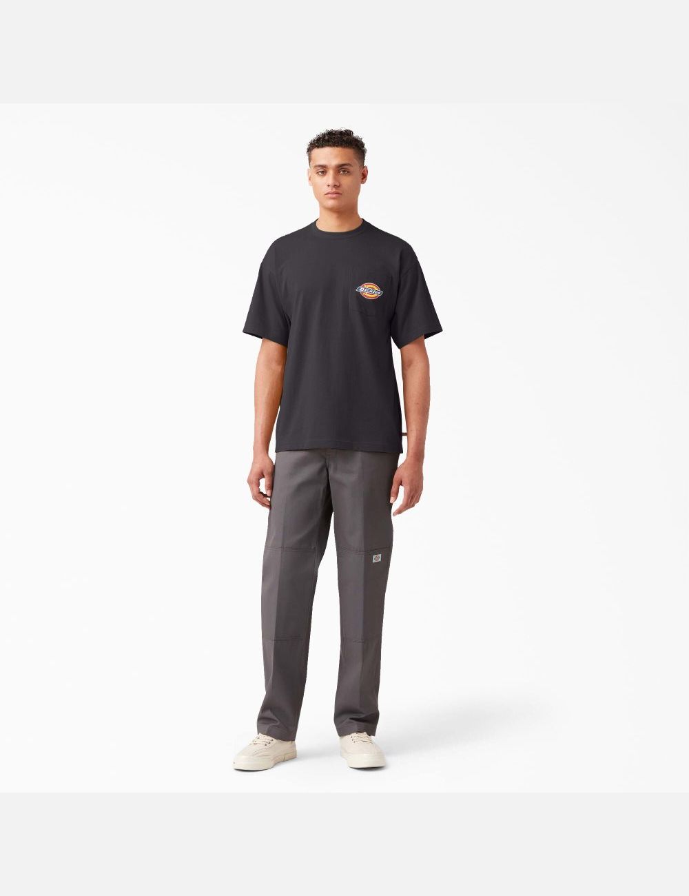 T Shirts Dickies Chest Logo Pocket Noir | 853NMDBZA