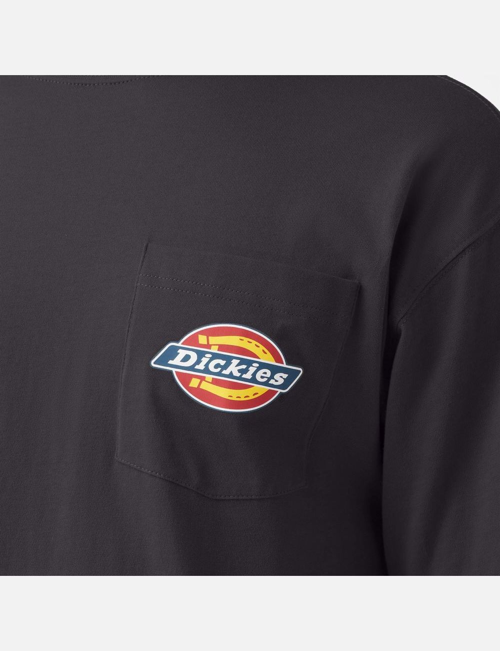 T Shirts Dickies Chest Logo Pocket Noir | 853NMDBZA