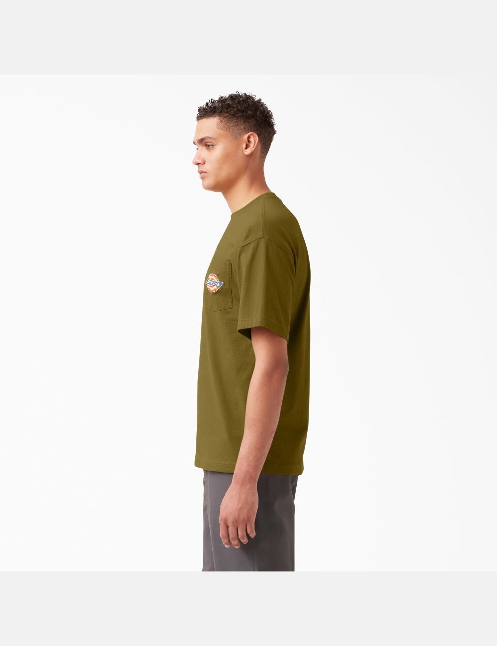 T Shirts Dickies Chest Logo Pocket Vert | 417JRQCDP