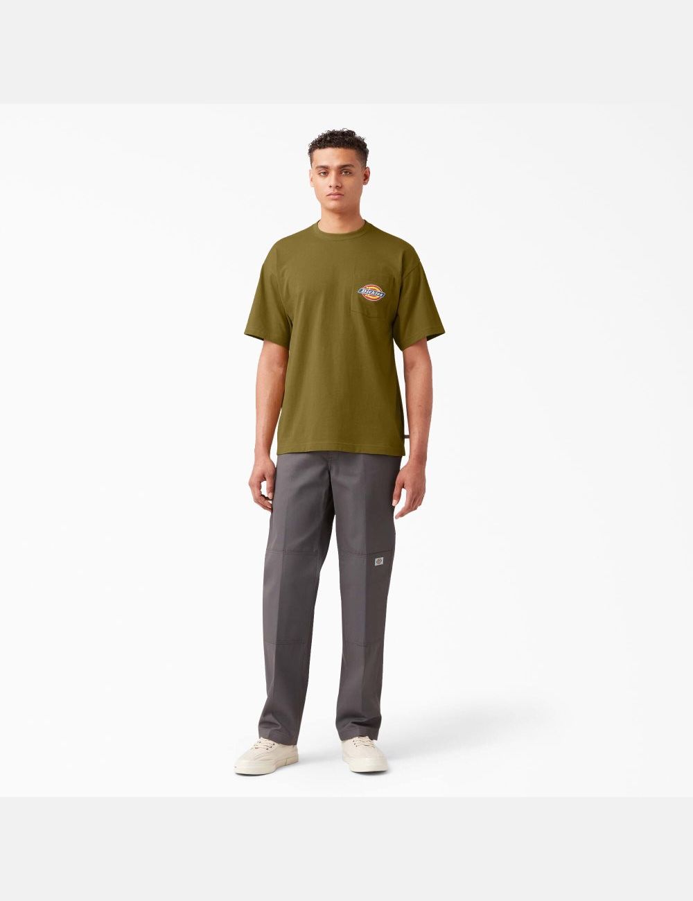 T Shirts Dickies Chest Logo Pocket Vert | 417JRQCDP