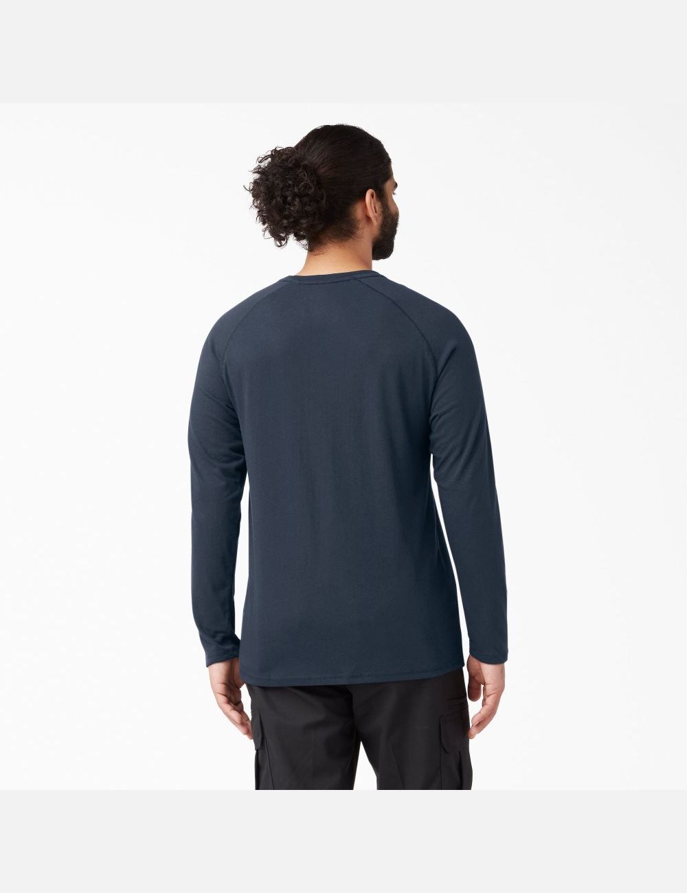 T Shirts Dickies Cooling Long Sleeve Bleu Marine | 639INKADO