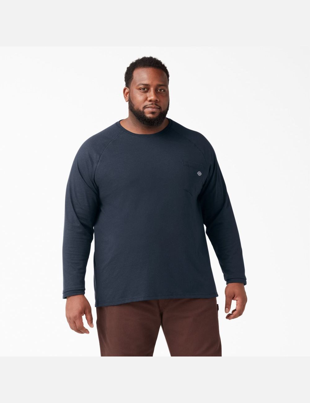 T Shirts Dickies Cooling Long Sleeve Bleu Marine | 639INKADO