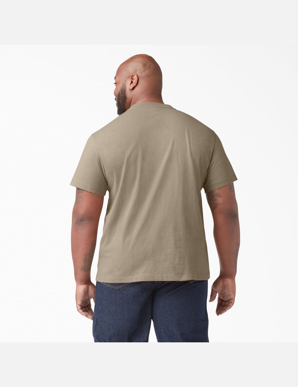 T Shirts Dickies Corta Sleeve Heavyweight Henley Marron | 047VIWRYK