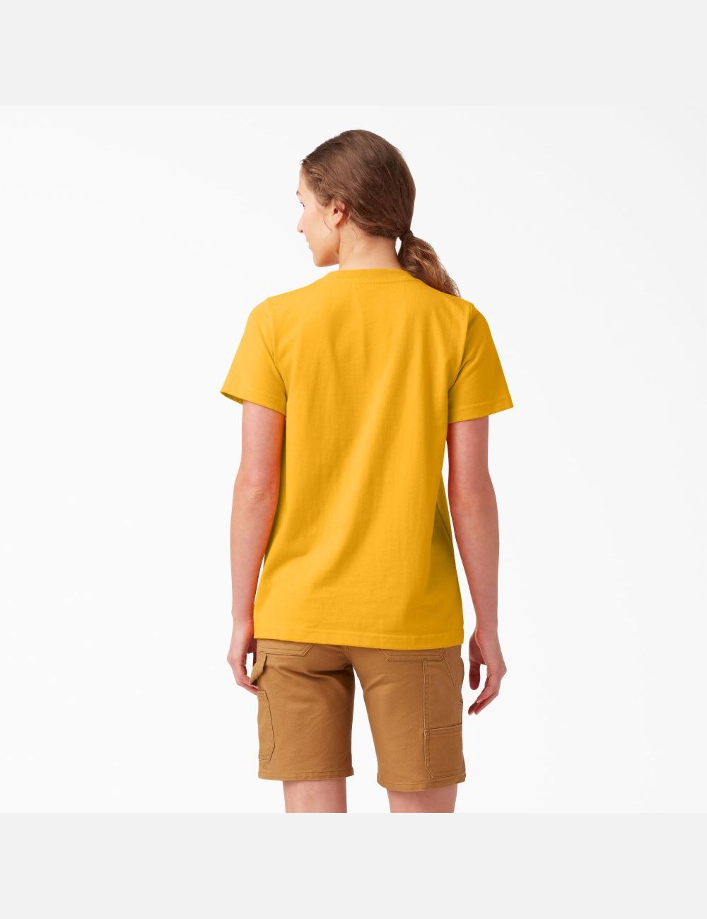 T Shirts Dickies Corta Sleeve Heavyweight Jaune | 193BSLGOV