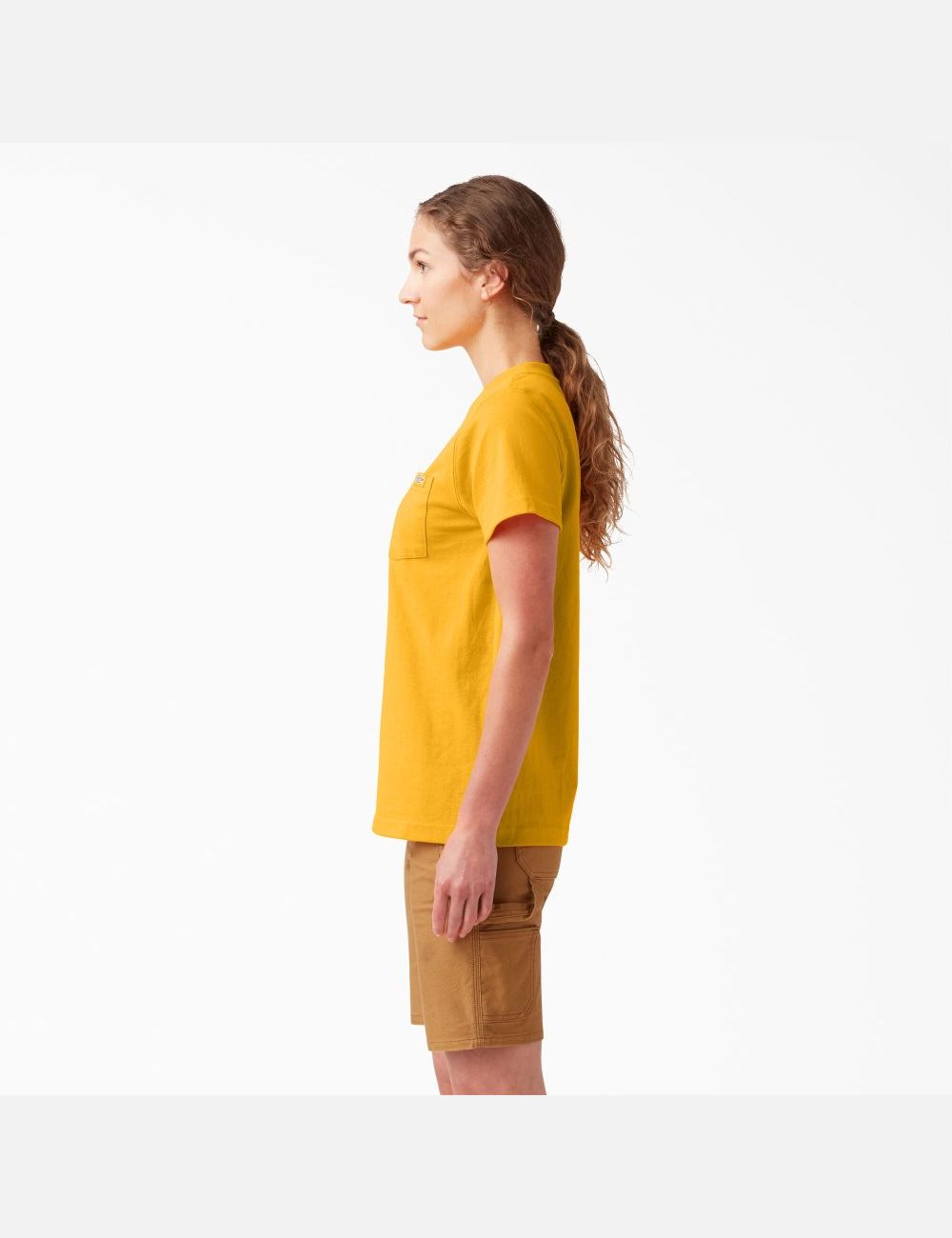 T Shirts Dickies Corta Sleeve Heavyweight Jaune | 193BSLGOV