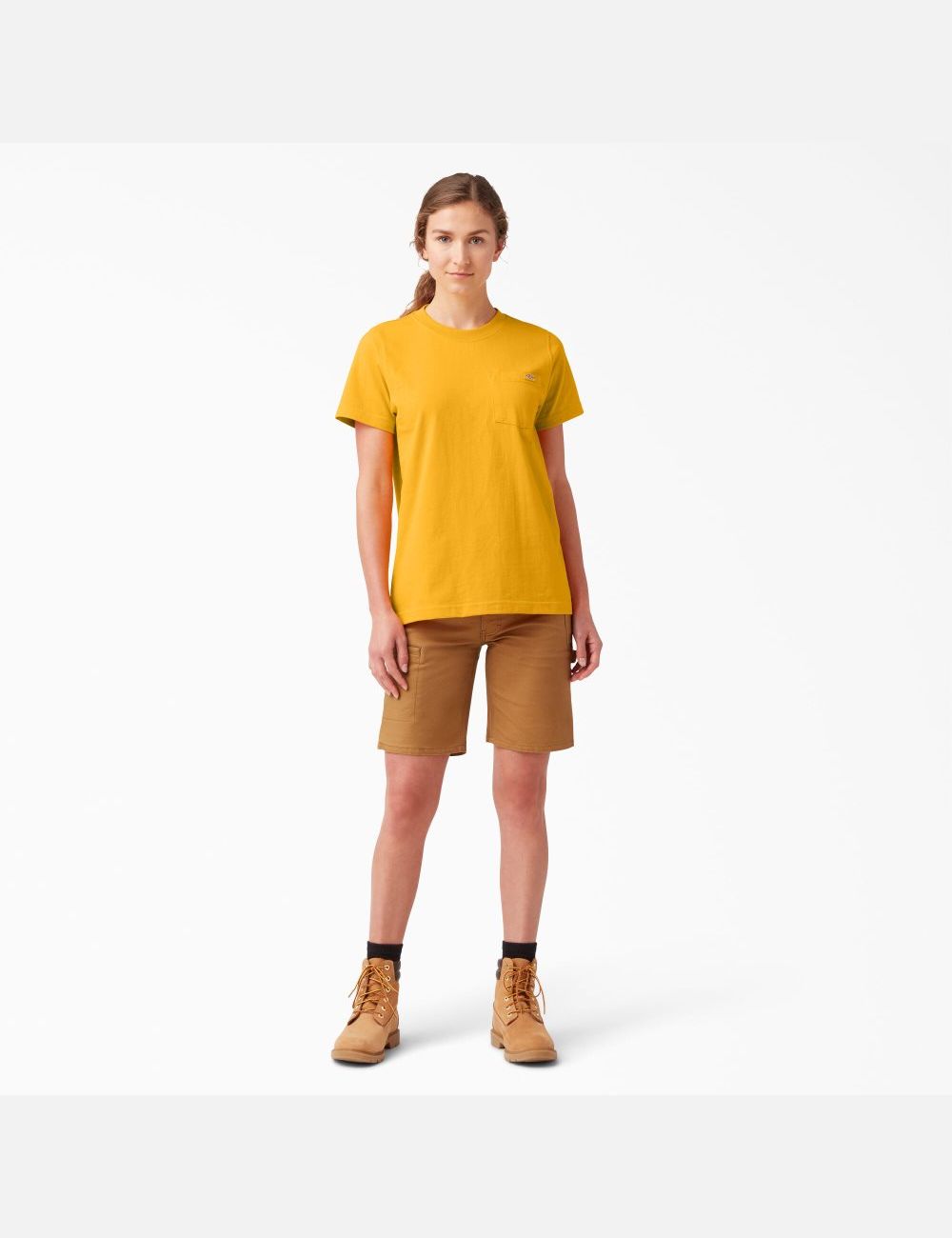 T Shirts Dickies Corta Sleeve Heavyweight Jaune | 193BSLGOV