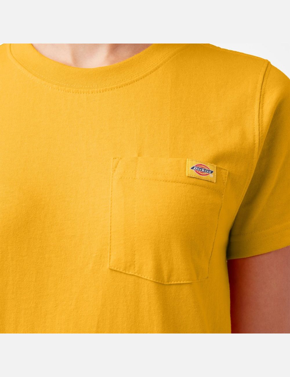 T Shirts Dickies Corta Sleeve Heavyweight Jaune | 193BSLGOV