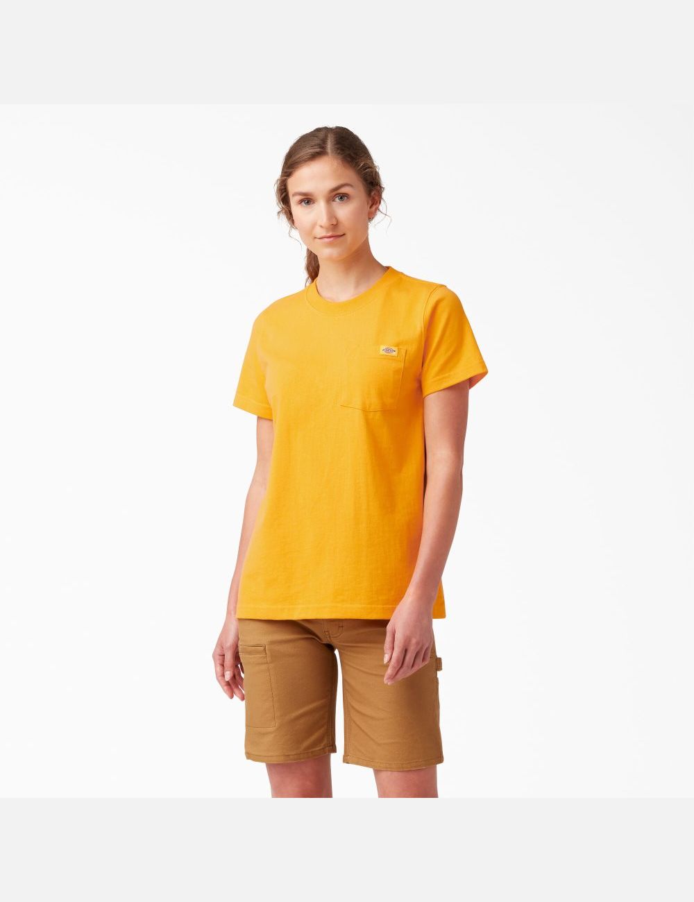 T Shirts Dickies Corta Sleeve Heavyweight Jaune | 193BSLGOV