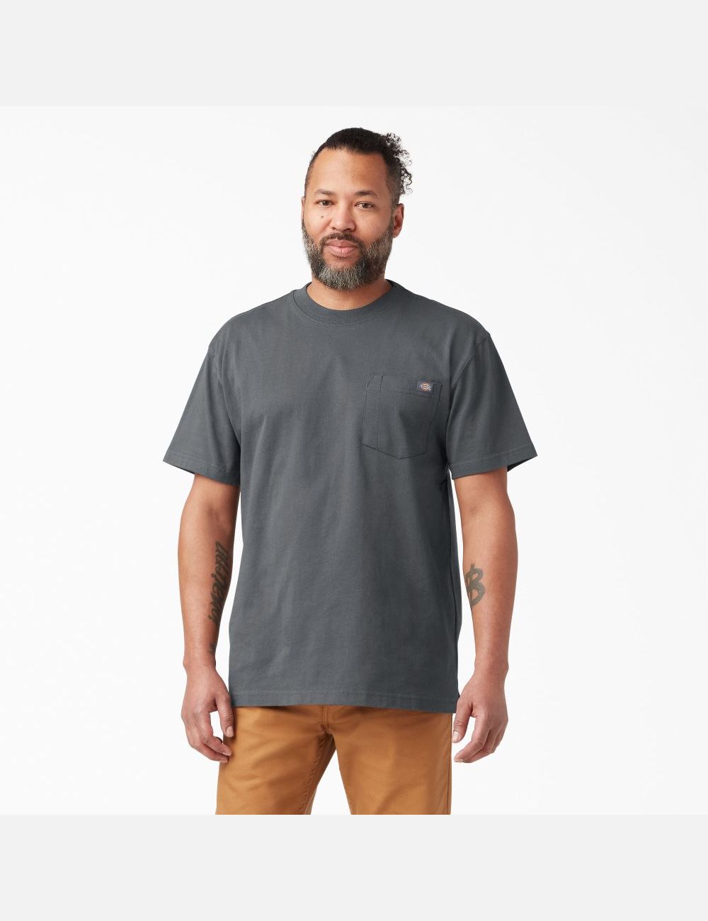 T Shirts Dickies Corta Sleeve Heavyweight Grise | 250JSZIUV