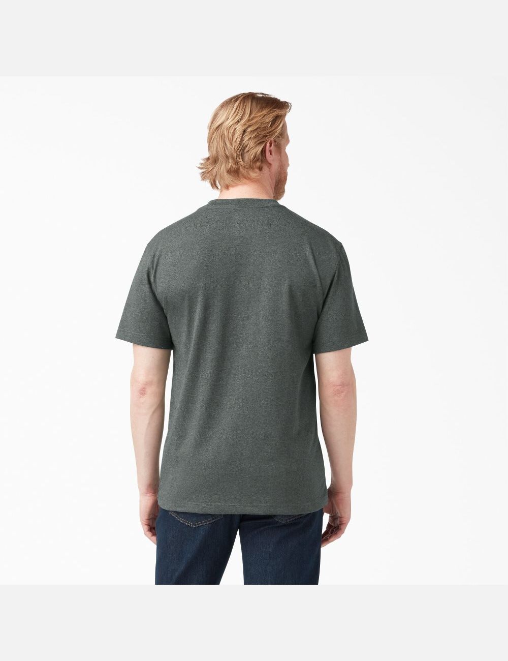 T Shirts Dickies Corta Sleeve Heavyweight Heathered Vert | 264WKLEXP