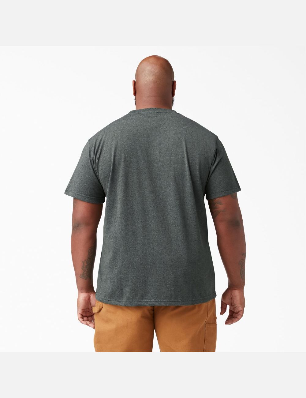 T Shirts Dickies Corta Sleeve Heavyweight Heathered Vert | 264WKLEXP