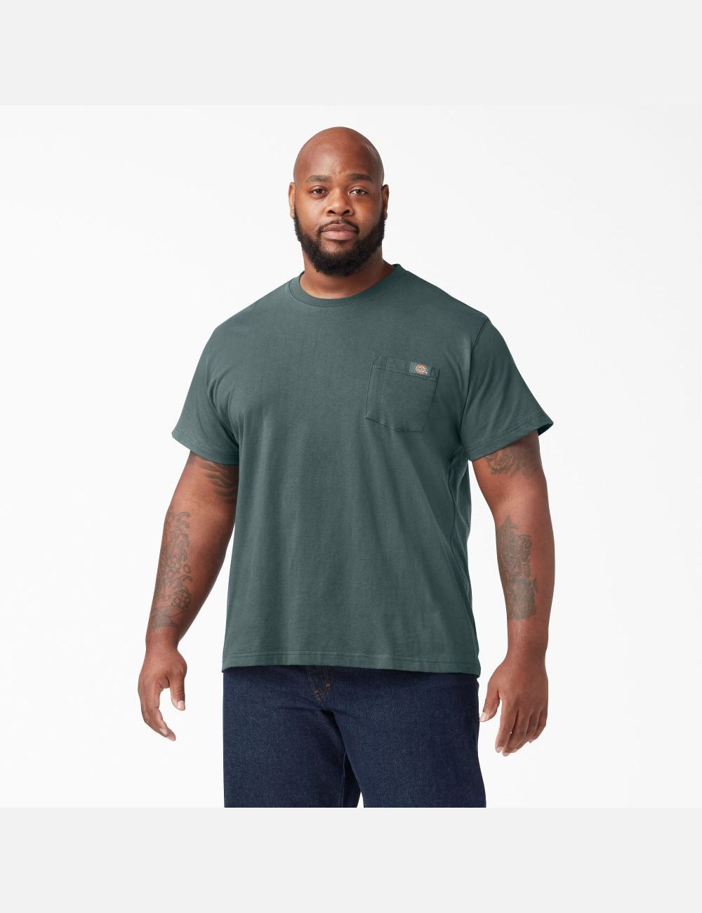 T Shirts Dickies Corta Sleeve Heavyweight Vert | 273LEHYXM