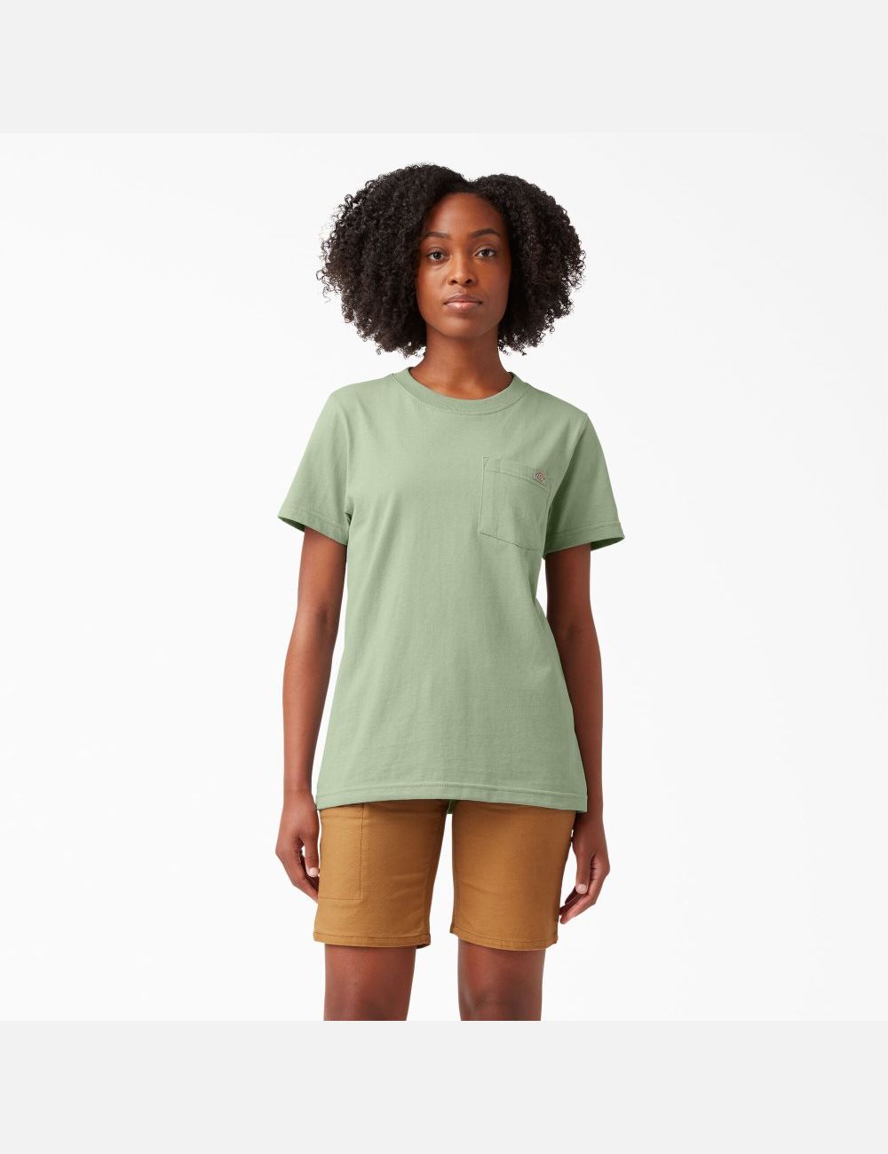 T Shirts Dickies Corta Sleeve Heavyweight Vert | 317PHSGYF