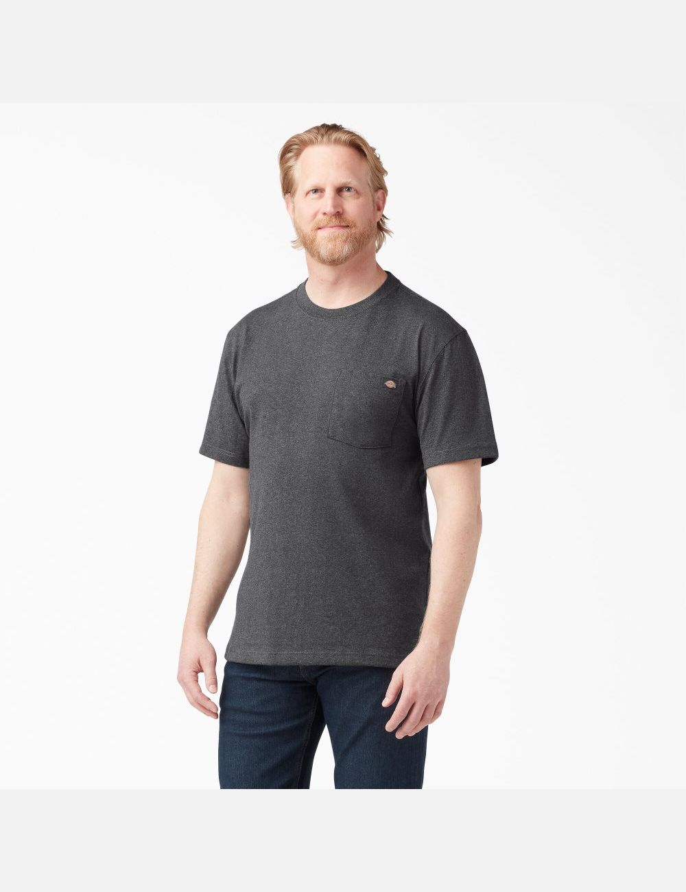 T Shirts Dickies Corta Sleeve Heavyweight Heathered Grise | 362BJYQAS