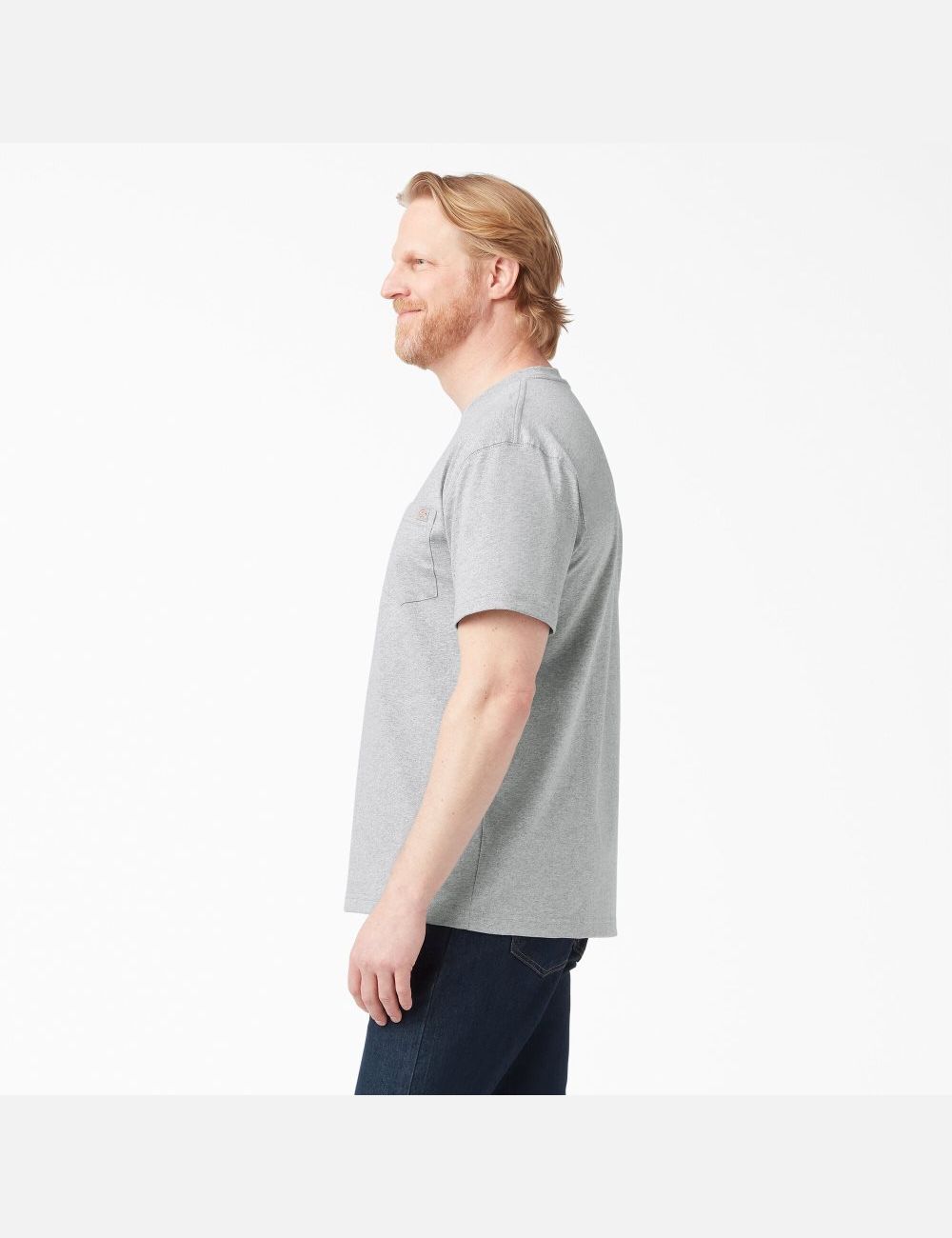 T Shirts Dickies Corta Sleeve Heavyweight Grise | 384WCXERY