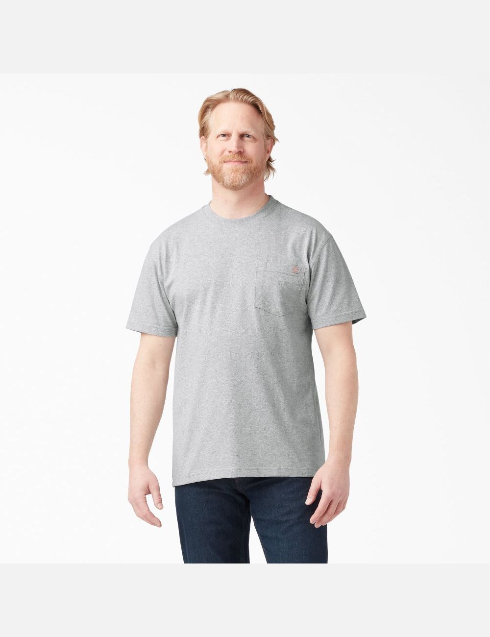 T Shirts Dickies Corta Sleeve Heavyweight Grise | 384WCXERY