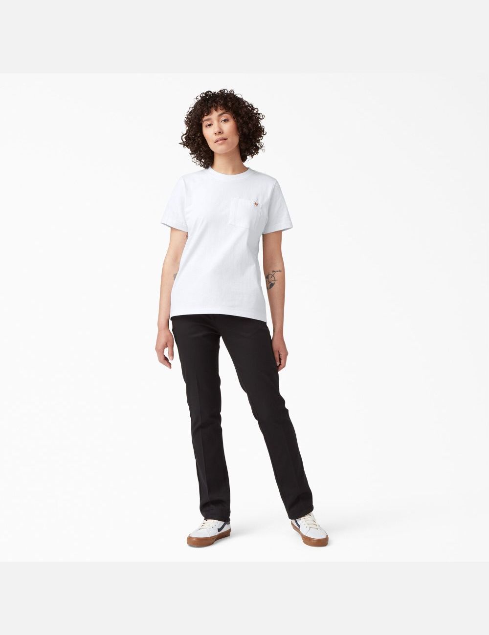 T Shirts Dickies Corta Sleeve Heavyweight Blanche | 385VBJCTY