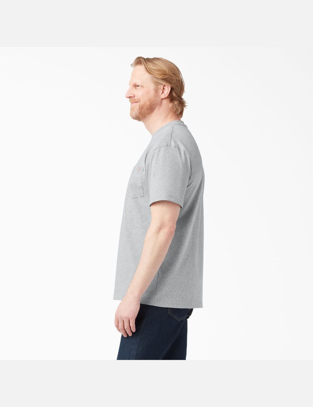 T Shirts Dickies Corta Sleeve Heavyweight Crew Neck Grise | 425DMRJFQ