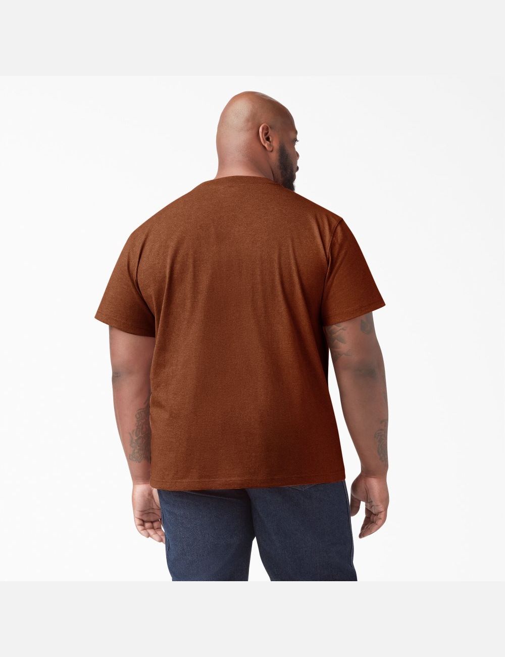 T Shirts Dickies Corta Sleeve Heavyweight Heathered Rouge | 428UAINRB