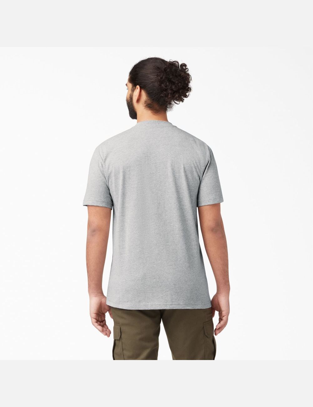 T Shirts Dickies Corta Sleeve Heavyweight Henley Grise | 438UQPHBO