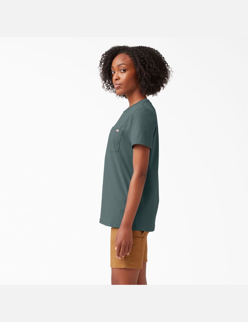 T Shirts Dickies Corta Sleeve Heavyweight Vert | 487GDVQPN