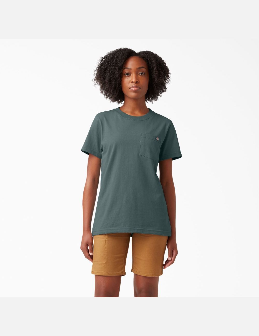 T Shirts Dickies Corta Sleeve Heavyweight Vert | 487GDVQPN