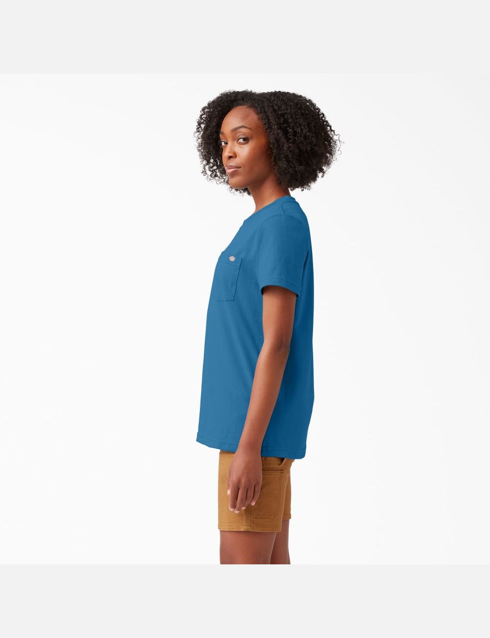 T Shirts Dickies Corta Sleeve Heavyweight Bleu | 489QTIBRA