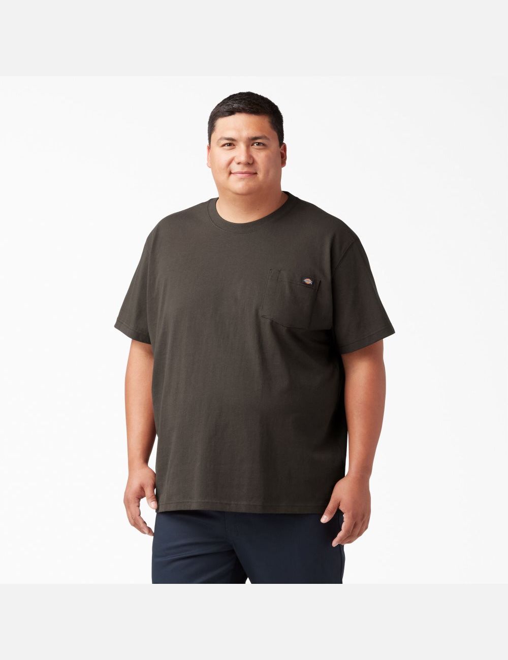 T Shirts Dickies Corta Sleeve Heavyweight Chocolat Marron | 851RCBHNM