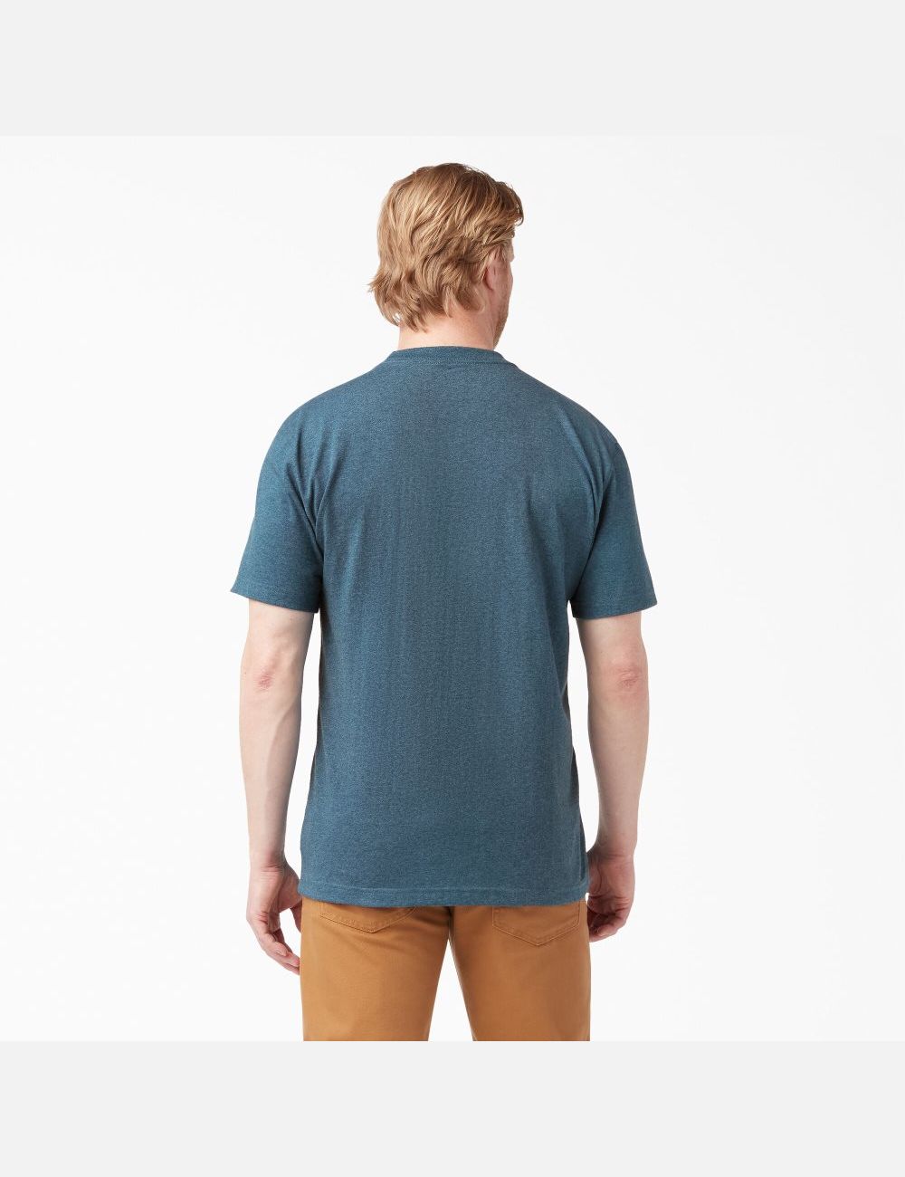 T Shirts Dickies Corta Sleeve Heavyweight Heathered Bleu | 860LXSKUY