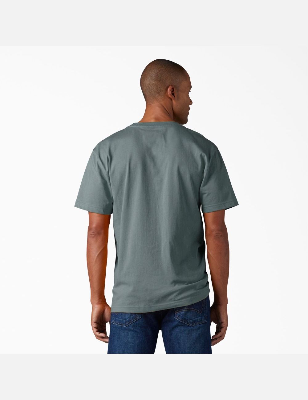 T Shirts Dickies Corta Sleeve Heavyweight Bleu | 906DAOFNZ