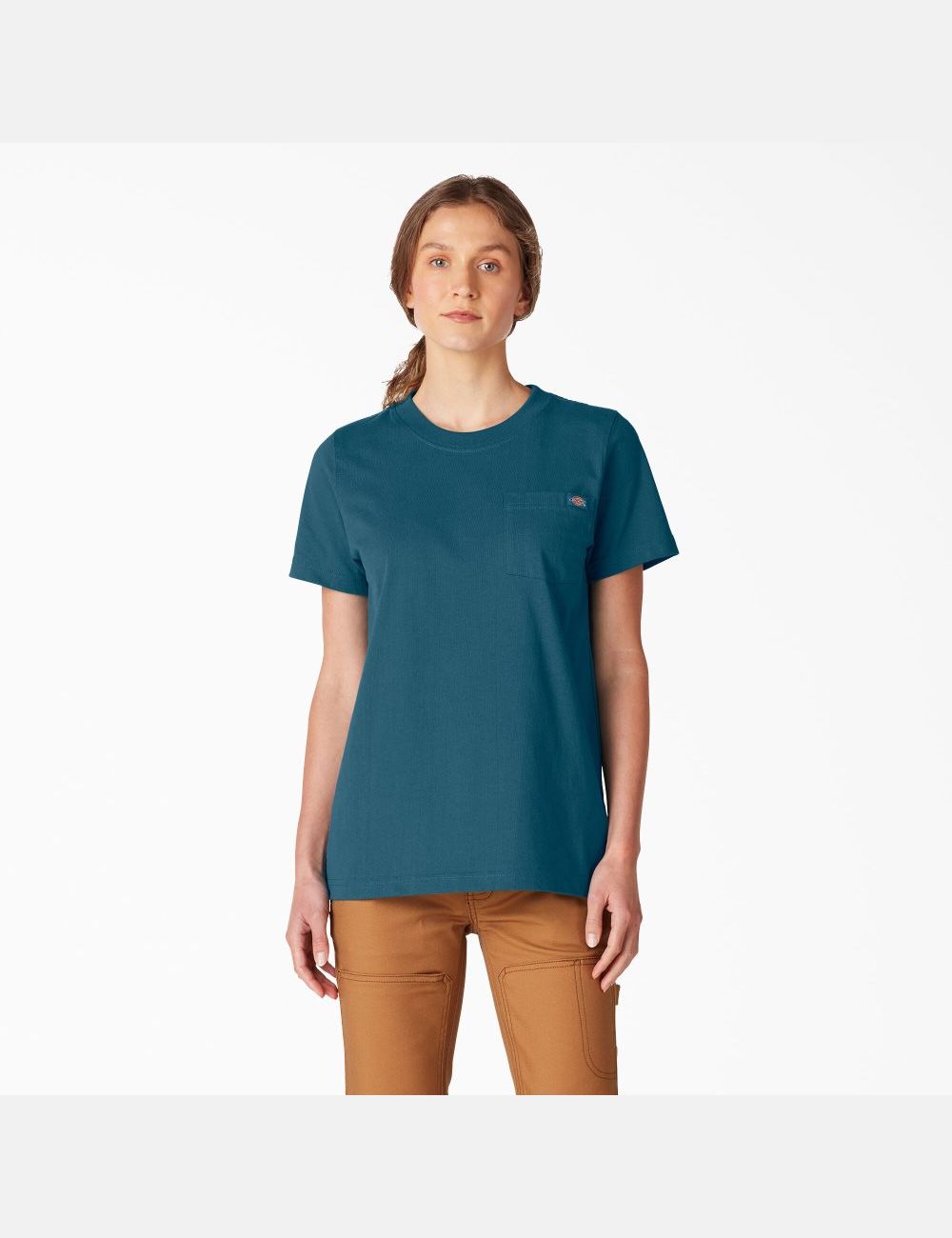 T Shirts Dickies Corta Sleeve Heavyweight Bleu Foncé | 928FCPTVB