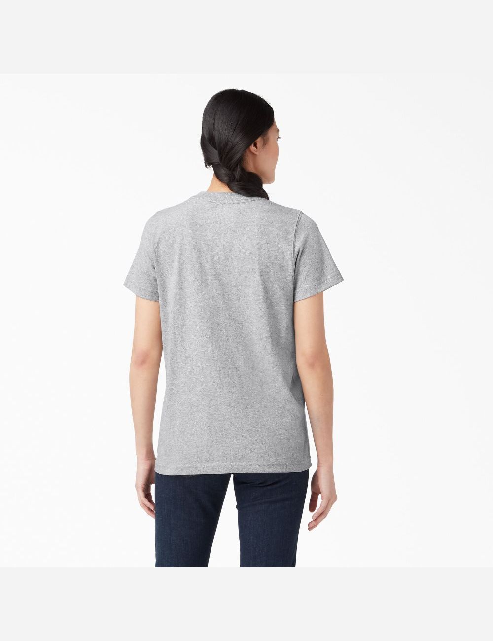 T Shirts Dickies Corta Sleeve Heavyweight Grise | 957BGFINU