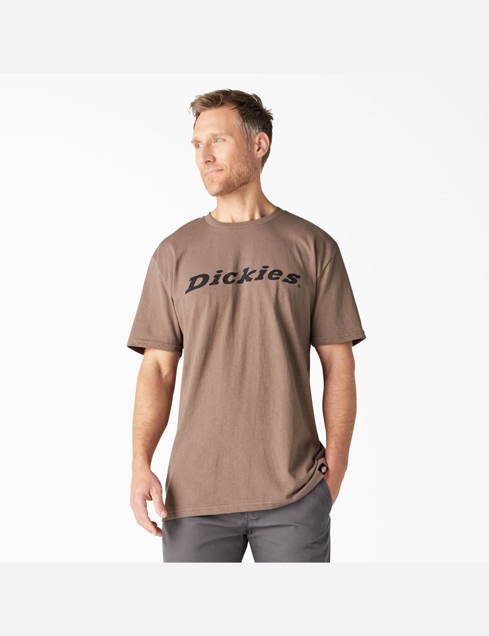 T Shirts Dickies Corta Sleeve Relaxed Fit Icon Graphique Marron Clair | 795IRSTHK