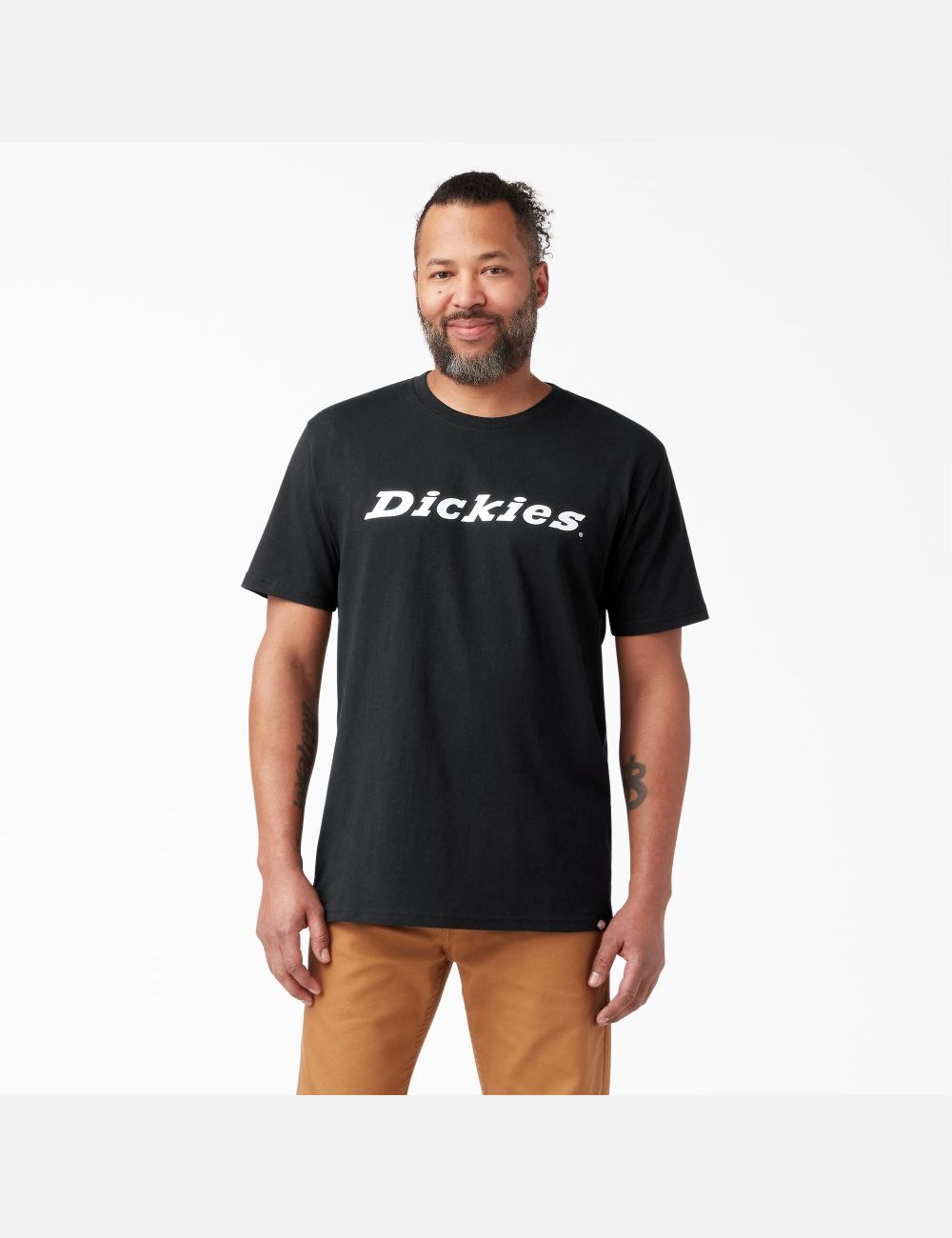 T Shirts Dickies Corta Sleeve Relaxed Fit Icon Graphique Noir | 937BWFRCT